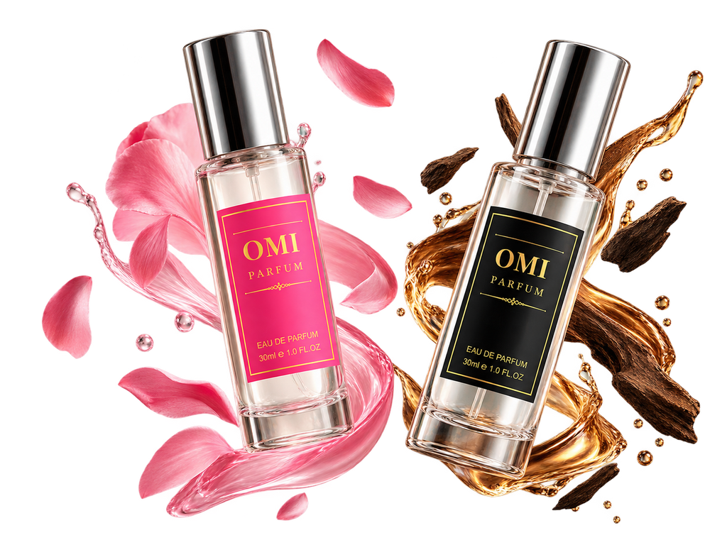 OMI Parfum 30 ml — botellas rosa y negra