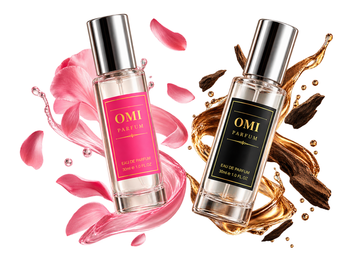 OMI Parfum 30 ml — botellas rosa y negra